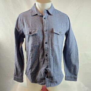 Slate & Stone Shirt Mens Medium Blue Button Up Cotton Workwear Heavy Shacket